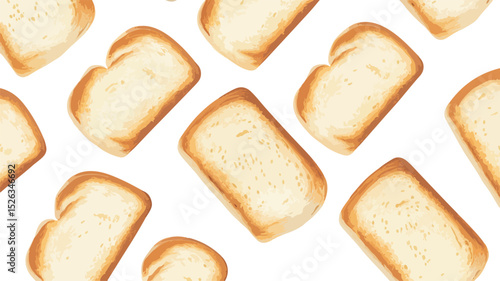 Seamless Bread Pattern Background Vector for Creative Designs