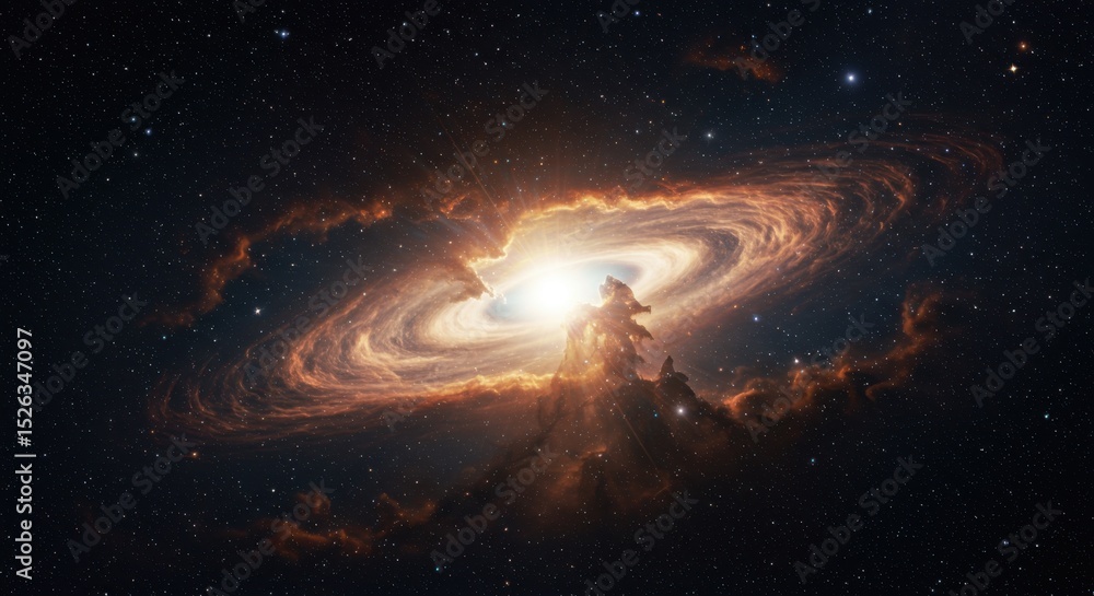 Fototapeta premium Exploring the Cosmos Unveiling the Universe's Wonders Through Deep Space