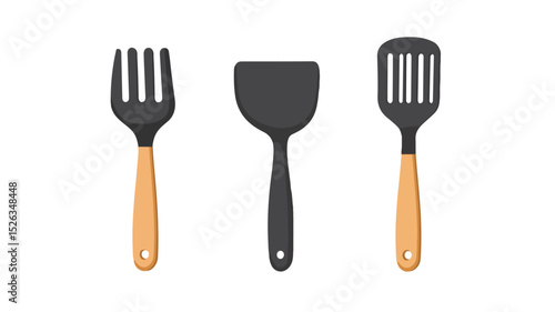 Professional Cooking Spatula Vector Isolated Illustration