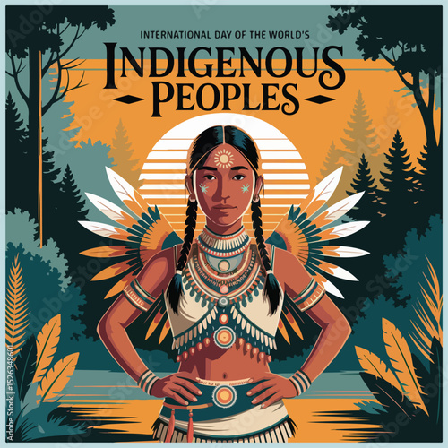 Celebrating culture, unity, and heritage: Indigenous Peoples’ Day vibrant flyer design inspiration.
