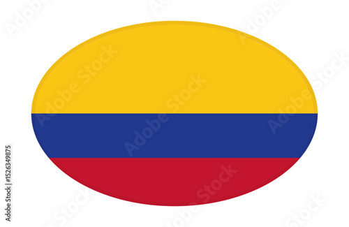 Free Download Columbia flag ellipse shaped. vector	 - GFXLoad