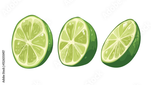 Vibrant Lime Fruit Vector Illustration for Creative Designs