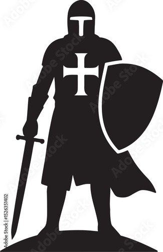 Crusader Knight Vector