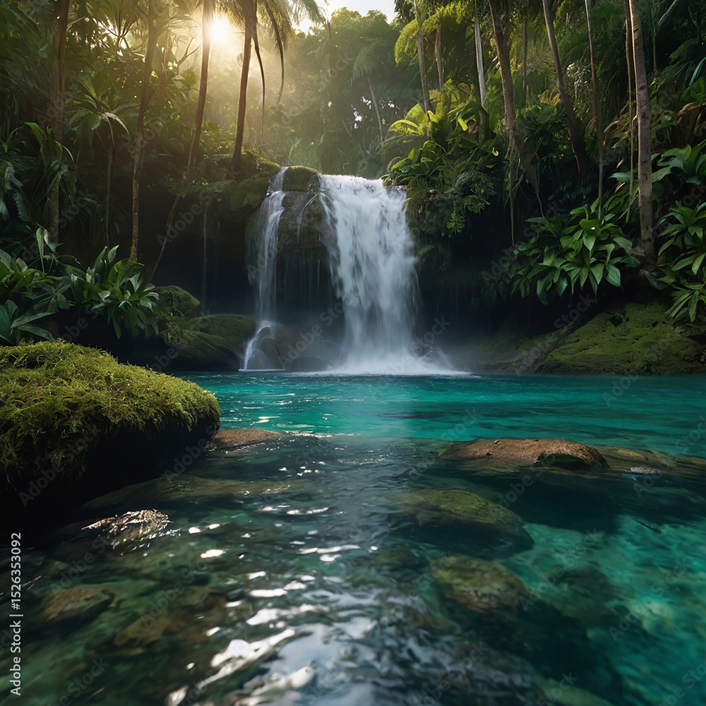 Fototapeta premium Serene Autumn Lake at Sunset