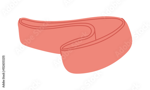 Band expander. Home workouts. training tape. Sports equipment. Flat color is isolated. It is suitable for applications, websites, blogs about training, yoga, health, rehabilitation, active lifestyle