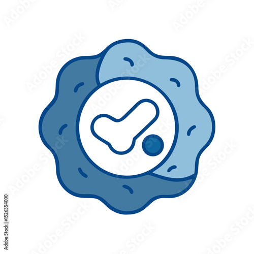 Good cholesterol badge with blue design