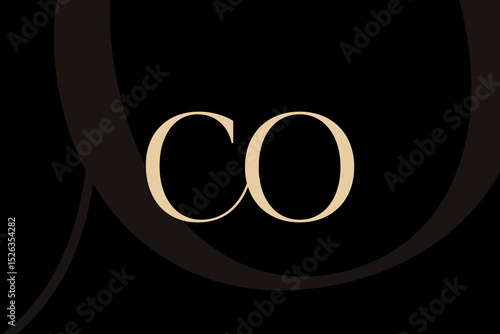 CO or OC letter logo icon design. Classic style luxury initials monogram.