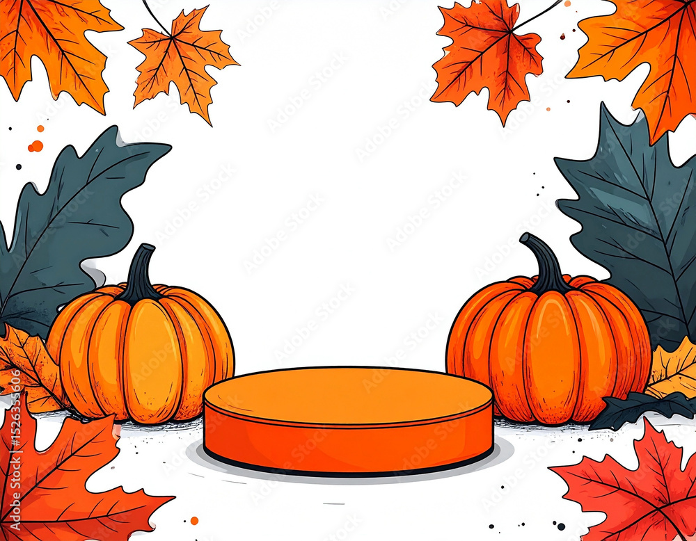 Naklejka premium Autumn, beautiful colored leaves, fallen leaves design, art - 가을, 아름다운 색 단풍, 낙엽 디자인, 아트