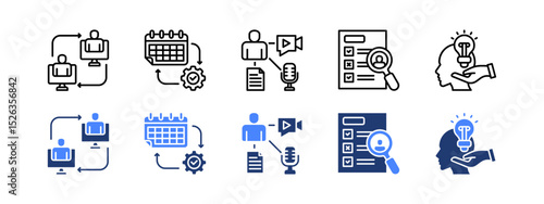 Learning management System icon with Interaction, Schedule, Multimedia, Assessment, Retention.