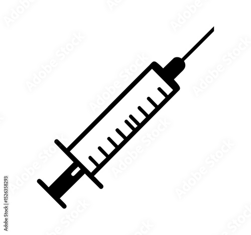 Injection syringe icon graphic