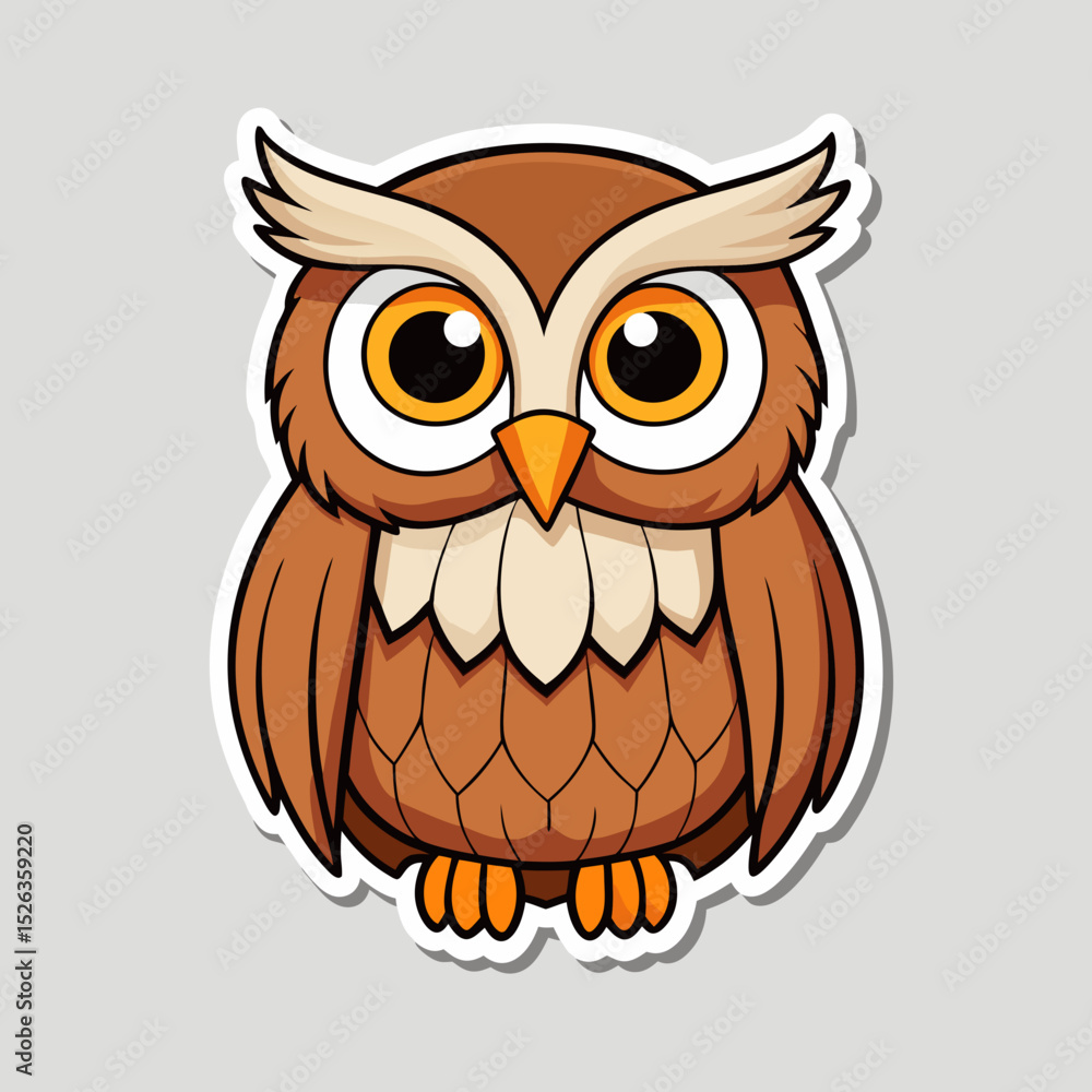Naklejka premium owl on a branch