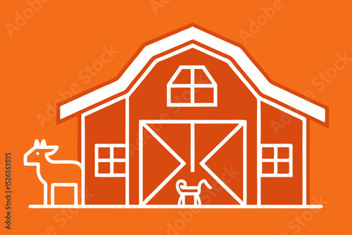 An illustrated house icon with a roof for web design and real estate applications