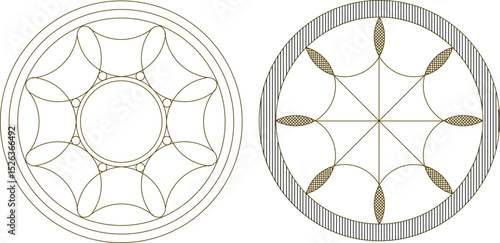 sketch vector illustration silhouette design ornament decoration mandala rosette classic vintage ethnic abstract modern traditional
