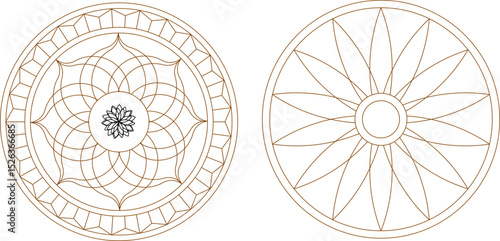 sketch vector illustration silhouette design ornament decoration mandala rosette classic vintage ethnic modern traditional 