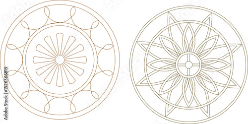 sketch vector illustration silhouette design ornament decoration mandala rosette classic vintage ethnic abstract modern traditional