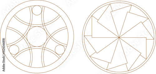 sketch vector illustration silhouette design ornament decoration mandala rosette classic vintage ethnic abstract modern traditional