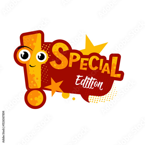special edition — colorful vector sticker, label, badge vector illustration
