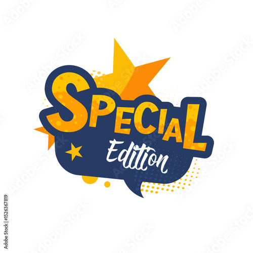 special edition — colorful vector sticker, label, badge vector illustration