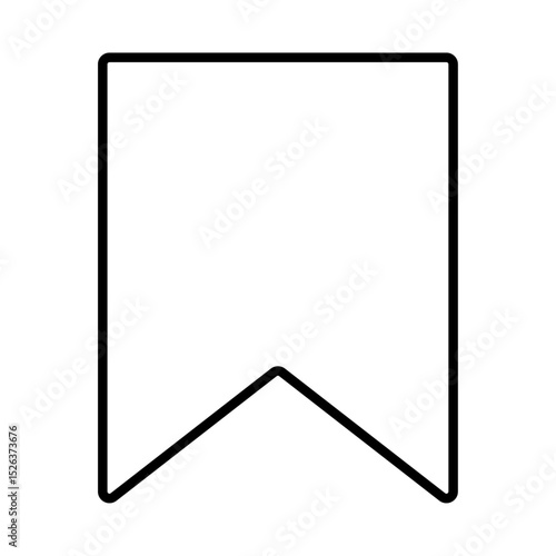 ブックマークのアイコンイラスト（線画）