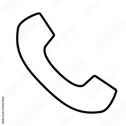 電話のアイコンイラスト（線画）02