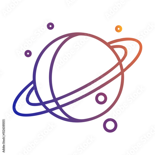 Ringed planet drifting through cosmos

