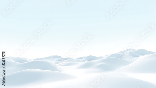 Snow covered hills under a clear sky depicting a serene winter landscape