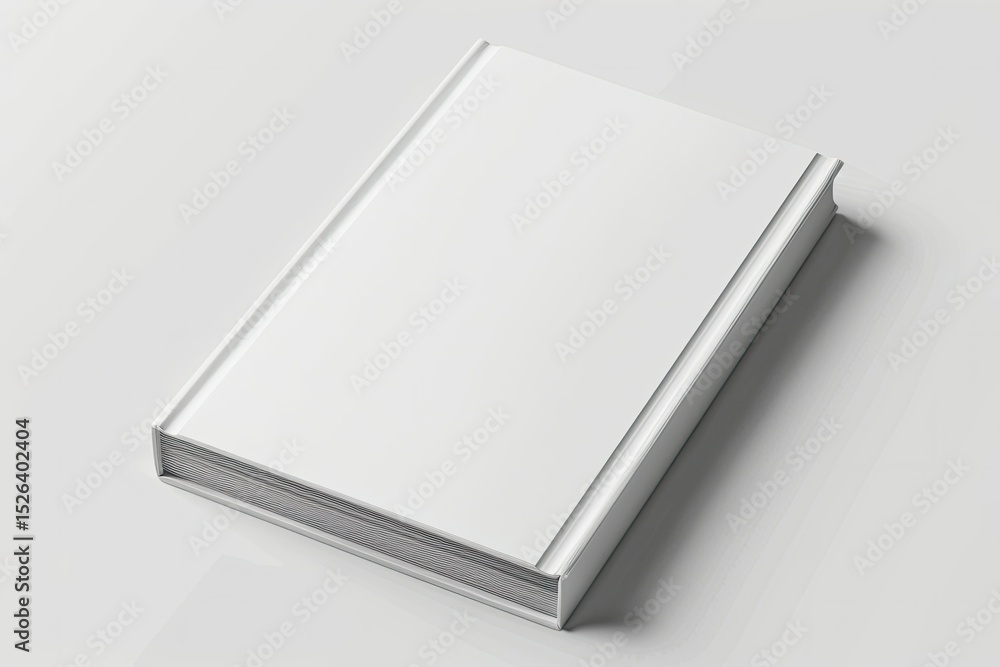 Detailed Color Picture of White Cover Book Isolated White White Background Detailed Color Picture of White Cover Book Isolated White White Background