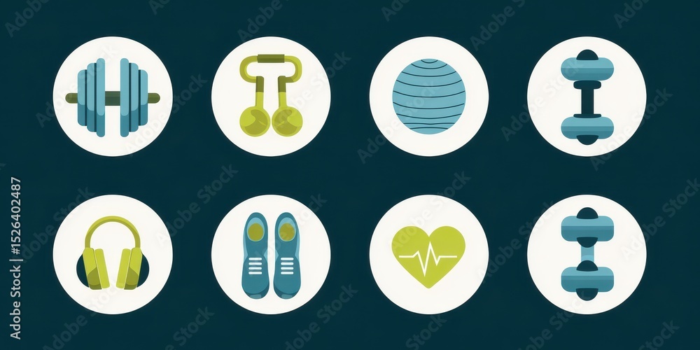 Fitness and Health Vector Infographic Fitness and Health Vector Infographic