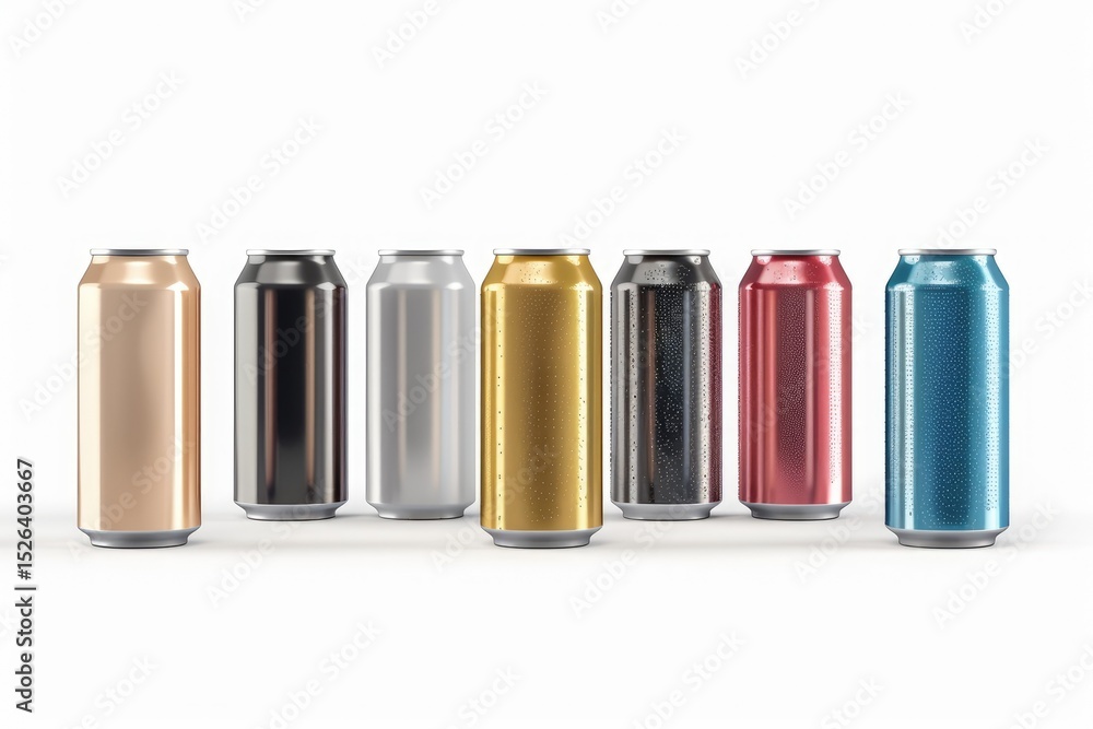 Clear Pixel Visual of Collection of Empty Beer Soda Cans Isolated on White Background Clear Pixel Visual of Collection of Empty Beer Soda Cans Isolated on White Background