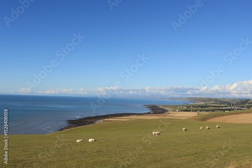 Wales coastline in the summertime