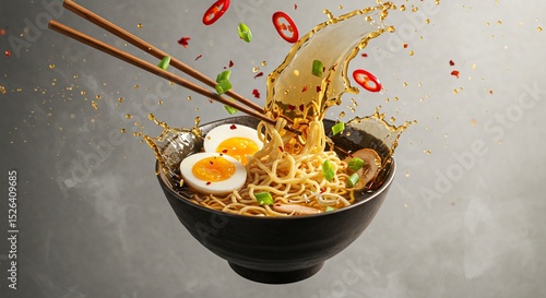 Wallpaper Mural Explosive bowl of broth and noodles Torontodigital.ca