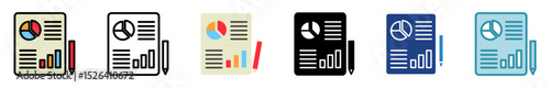 Final Report multi style, mini illustration icon set. outline, flat, glyph, line color. vector for UI, UX, app, web, digital or print, related to education, business, research and development.
