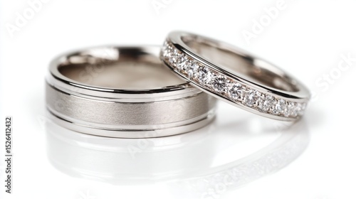 Wedding Rings Two Elegant Bands Marriage Love Celebration