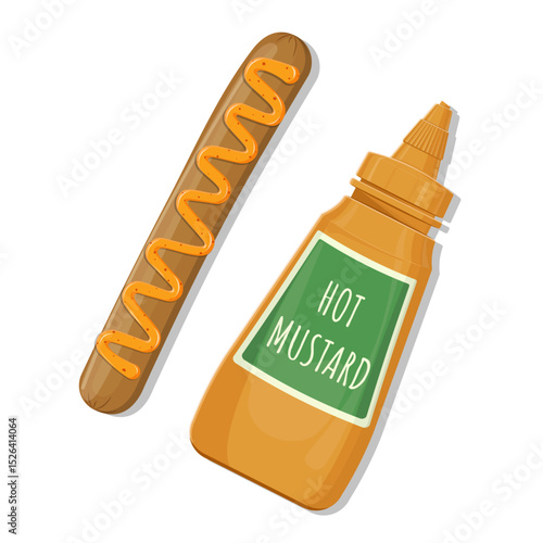 Sausage with mustard