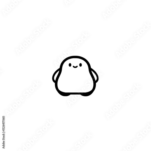 Vector Icon of a Blushy Boo Character Expressing Shyness