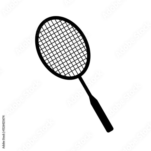 Racket icon. Racket vector icon in line design for web design, logo and mobile app. Symbol of Racket on white background. Vector illustration.