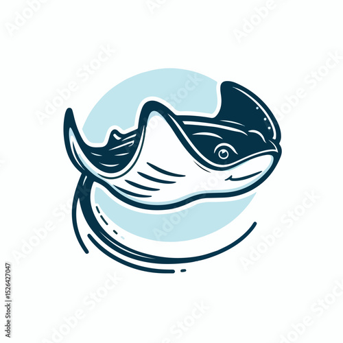 stingray fish vector image
