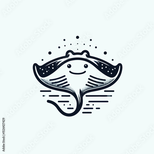 stingray fish vector image