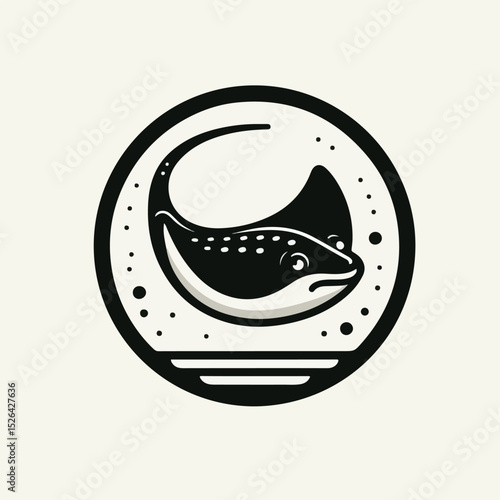 stingray fish vector image