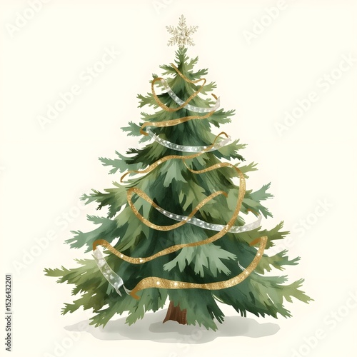 Minimalist Christmas Tree Illustration