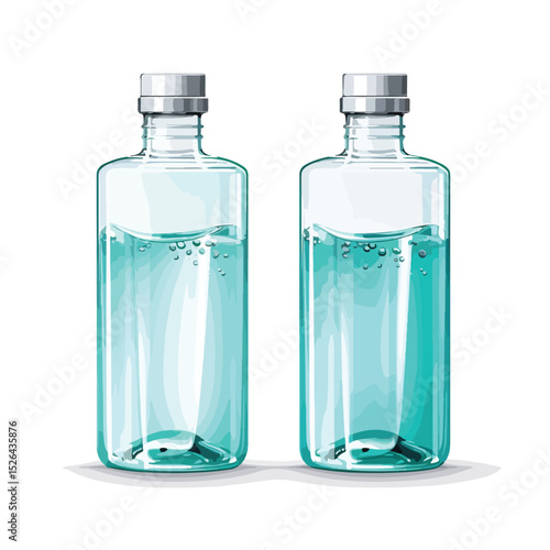 Professional Dental Product Mouthwash Vector Illustration for Oral Hygiene Care