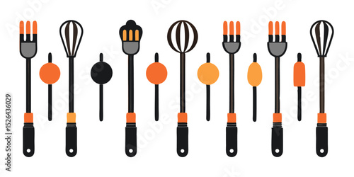 Highresolution flatlay design featuring a collection of vintage handheld beaters