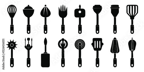 A flatlay design featuring a collection of vintage handheld beaters in yellow cyan magenta and black
