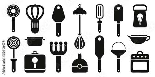 A flatlay design featuring a collection of vintage handheld beaters in a colorful style
