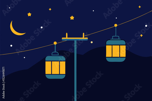 Night Sky Lantern Ride A Magical Gondola Ascent Under the Stars
