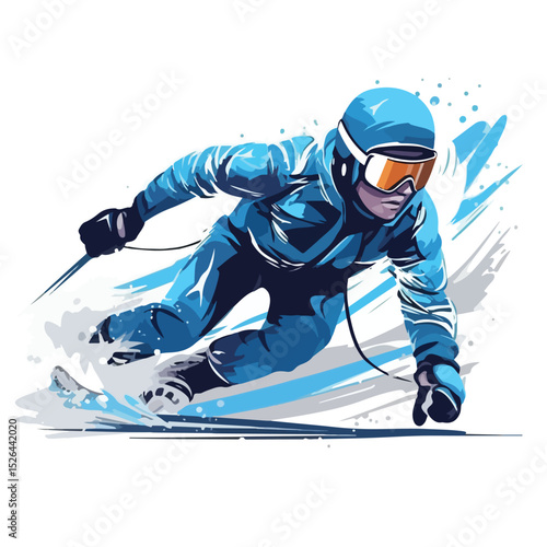 Professional Winter Sport Design Vector Illustration for Isolation in a Stunning Way