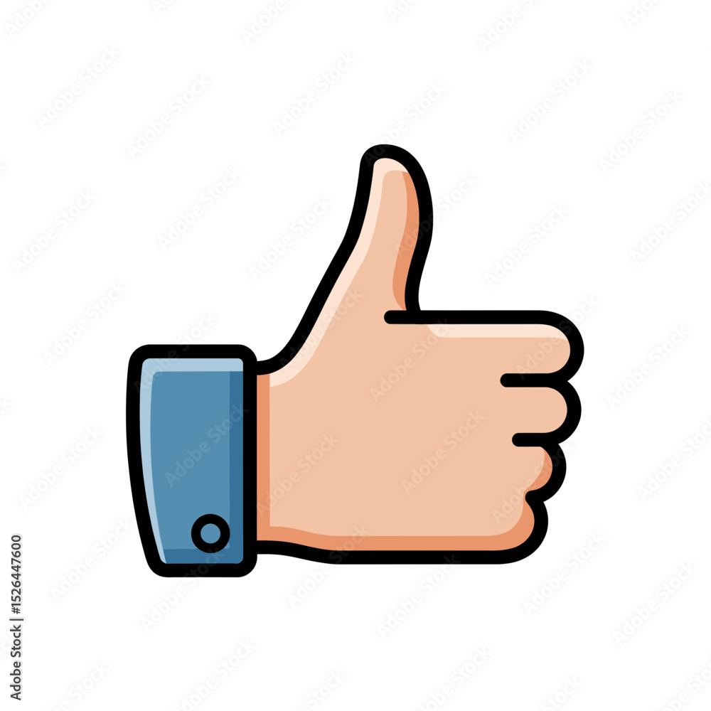 Cartoon hand giving thumbs up gesture on transparent background, concept for social media, website design, and app interface Cartoon hand giving thumbs up gesture on transparent background, concept for social media, website design, and app interface