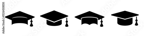 Graduation hat icon. Graduation hat vector