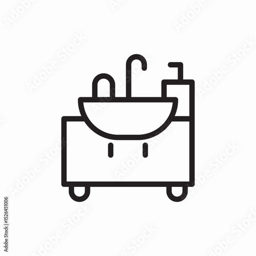 bathroom sink icon vector sign