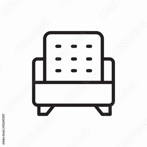 sofa furniture icon vector sign